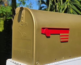 Buzón pintado en dorado - Resistente a los rayos UV y al óxido