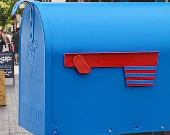 Buzón azul marino pintado de azul - Resistente a los rayos UV y al óxido - 3 tamaños disponibles, regalo de inauguración, buzón único, decoración exterior, buzones personalizados