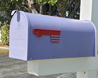 Buzón morado lila, buzón pintado a medida, protección contra rayos UV y óxido, regalo de cierre de un agente inmobiliario, regalo para mamá, decoración morado claro