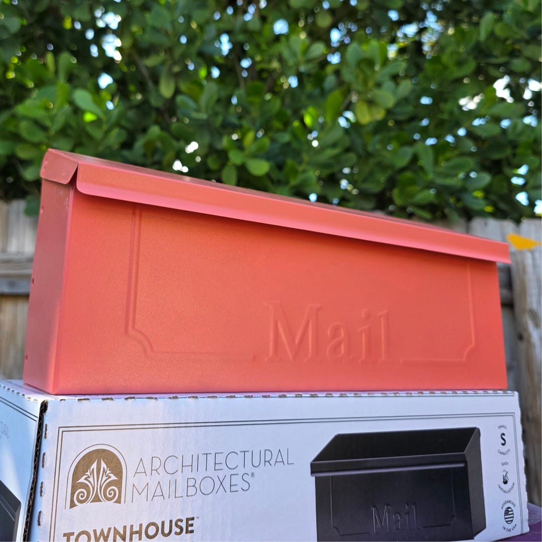Coral Painted Wall Mount Mailbox, UV + Rust Resistant - Etsy