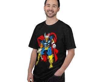 Superhero Warrior graphic T-shirt | Comic Book Hero Illustration