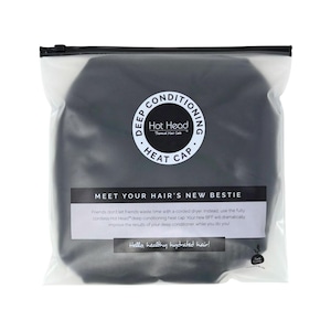 Hot Head™ Onyx Heat Cap – Microwavable Deep Conditioning Cap for Curly & Natural Hair