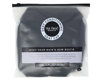 Hot Head™ Onyx Heat Cap – Microwavable Deep Conditioning Cap for Curly & Natural Hair