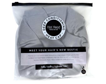 Reversible Deep Conditioning Heat Cap: Flaxseed Filled Thermal Hair Care