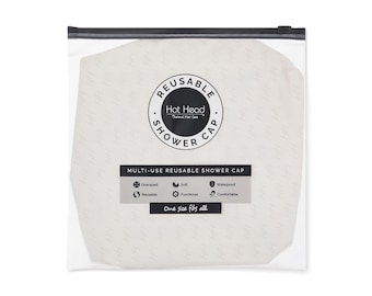 Luxe Reusable Large Waterproof Shower Cap (Cream)