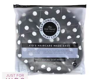 Kids Microwavable Deep Conditioning Cap: Dottie Polka Dot