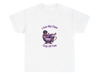 Relaxing Black Woman Coffee Tee, Unbothered African American Lady T-Shirt, Lounge Comfort Top, Chill Sofa Tea Shirt, Melanin Queen Drink