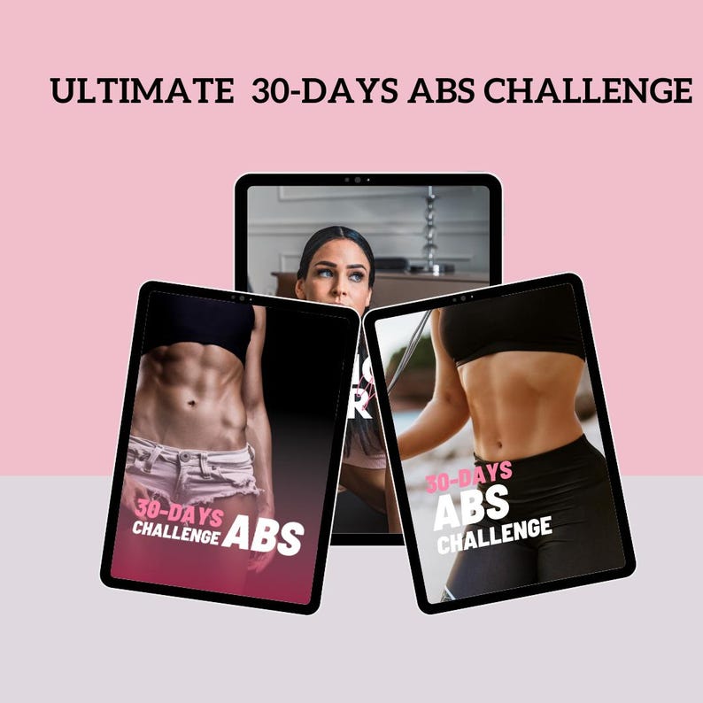 30-day Abs Challenge PDF | Core Workout Plan | Digital Fitness Guide ...