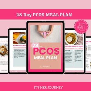 PCOS 28-Day Meal Plan, Nutrition Guide, Women&#39;s Health Recipe Book, Hormonal Balance Cookbook, Diet Planner, Healthy Eating Recipes - PDF