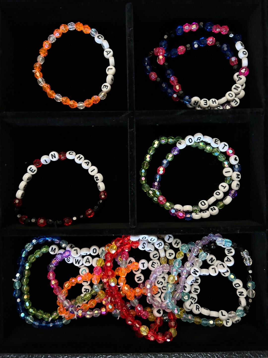 String Bracelet Stack Beaded Friendship Bracelet Stack - Etsy