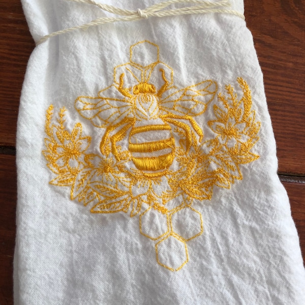 Bee, Queen Bee, Tea Towel, Flour Sack Towel