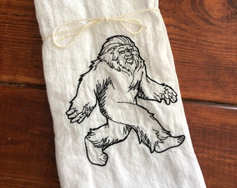 Bigfoot, Sasquatch, Cryptid Flour Sack Towel