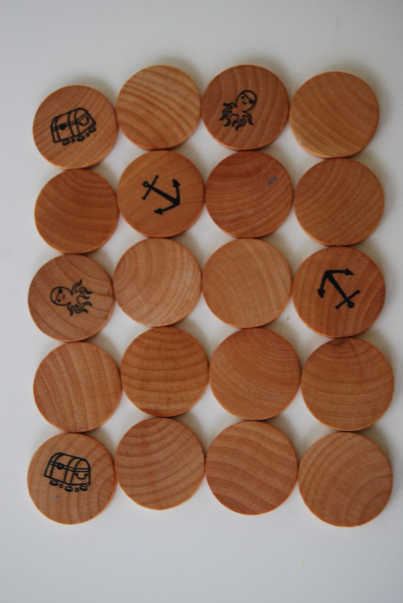Wooden Coin Memory Matching Game Pirate Theme Etsy Wooden Coin Memory Matching Game Pirate Theme Etsy