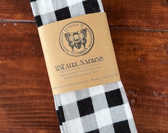 UNPaper Napkins - Checkered, Black, Grey, white