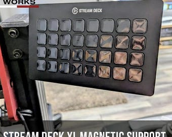 Stream Deck XL Magnetic Mount for Sim Racing Chassis - 8040 / 4040 / 4080 Aluminum Profile Mount