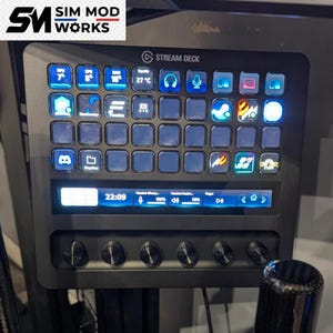 Support Elgato Stream Deck + XL pour Châssis Sim Racing | Fixation Console de Contrôle | Montage Profilé Aluminium 4040 / 4080