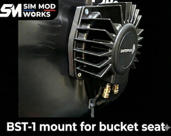 Support for Bass Shaker BST-1 or BST-2 on Sim Racing Bucket Seat