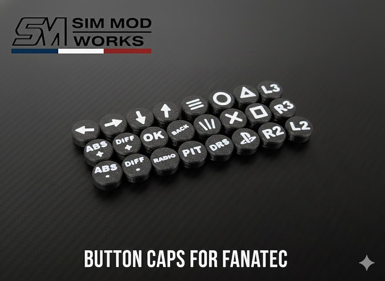 Custom Button Cap Kits (covers) for Fanatec Steering Wheels | Choice of ...