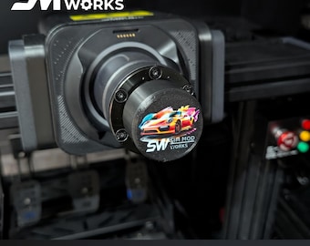 Custom QR Dust Cap & Emblem Badge for Simagic  Moza Quick Release | Custom Wheel Hub Cover Sim Racing HD D1 Spec / NRG Accessory