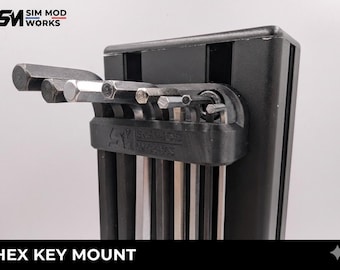 Allen Key Holder for Sim Racing Chassis | Tool Storage Aluminum Profile 4040/4080 | Hex Key Organizer 2 to 8mm