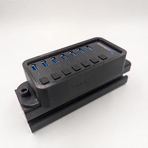 Sabrent 7-Port-USB-Hub-Unterstützung für Sim-Rigs | USB-Schaltermontage auf Aluminiumprofil | Cockpit-Kabelmanagement 4040 / 4080