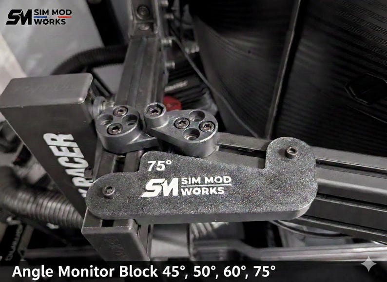 Angle Monitor Blocks for Triple Screen Sim Racing - Angle Locking 45 ...