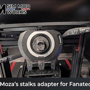 Moza Multifunktions-Blinkerhebeladapter für Fanatec-Basis | Montage für Sim-Racing-Blinkerschalter | Cockpithalterung für ETS2 / ATS / Touring