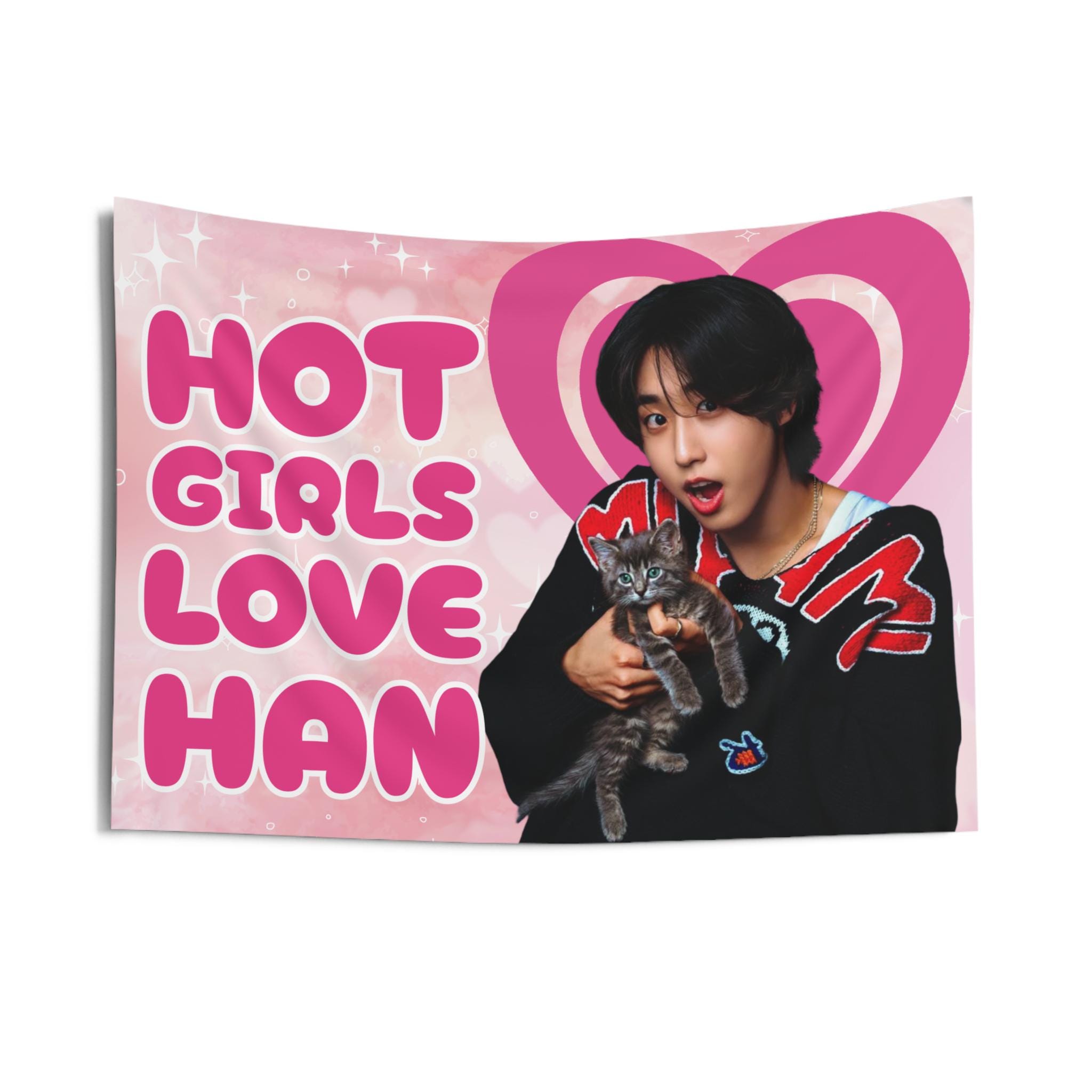 Hot Girls Love Han Jisung Stray SKZ Concert Banner, SKZ Kids