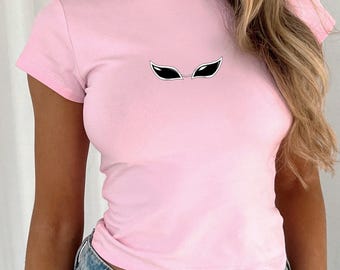 doffy glasses do.flamingo - Graphic Baby Tee - donquixote pirates Inspired - Subtle Anime T-Shirt - OP Piece - minimal string design
