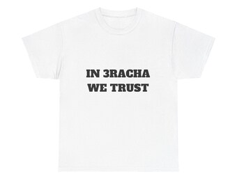 In 3RACHA We Trust Stray Kids Rap Unisex Heavy Cotton Tee, K-Pop Fan Apparel, Streetwear, Gift for Music Lovers, Casual Everyday Style