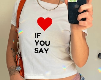 Enhypen If you say baby tee cute casual wear, concerts, y2k style, engene, K-Pop Fan Apparel, Streetwear, Gift for Music Lovers