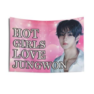 Hot Girls Love Junwon Yang Enha Concert Banner, hypen Members Kpop Flag, En- Members Merch, Gift Ideas for Engene
