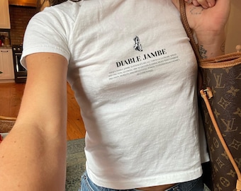 Diab.le Jam.be San.ji Baby Tee - OP Piece Anime Shirt - Germa Graphic Tee - Chef Cook Inspired - Subtle Anime Streetwear