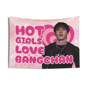 Hot Girls Love Bangchan Christopher Stray SKZ Concert Banner, SKZ Kids Members Kpop Flag, Skz Members Merch, Gift Ideas for Stays