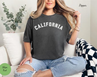 Maglietta California, Comfort Colors Retro West Coast