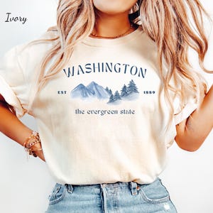 Chemise Washington cadeau de voyage WA State T-shirt Sweat-shirt Pacific Northwest T-shirt The Evergreen State T-shirt T-shirt couleurs rétro confort