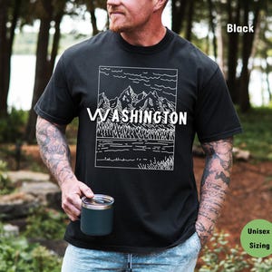 Washington-Hemd der immergrüne Zustands-T-Shirt Retro Komfort-Farben T-Shirt WA Zustands-T-Shirt Sweatshirt Washington-Karten-Hemd