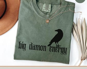 Gran Damon Energy, camiseta de Vampire Mystic, camiseta vintage de Mystic Falls, camiseta de vampiro, amante de los vampiros, fan de TVD, regalo de Halloween, fan de los vampiros