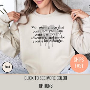 Romantic Quote Vampire Mystic Sweatshirt, Vintage Mystic Falls Shirt, Vampire Shirt, Vampire Lover, TVD Fan, Gift For Halloween, Vampire Fan