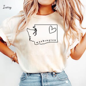 Washington Karte Shirt Retro Komfort Farben T-Shirt WA Zustand T-Shirt Washington Shirt Reise Geschenk pazifischer Nordwesten Tee