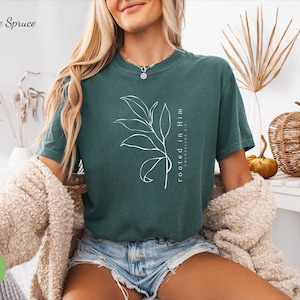 Camiseta cristiana para amantes de las plantas Comfort Colors®, regalos cristianos, camiseta inspiradora, camiseta de fe, camiseta de Jesús, camiseta con versículos bíblicos religiosos