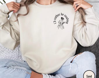 Sudadera "Prefiero estar leyendo", lector de fantasía romántica oscura