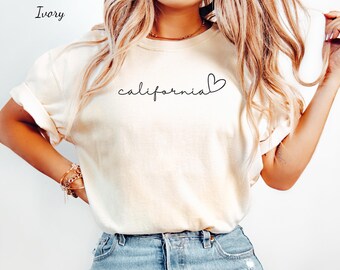 Comfort Colors California T-Shirt: Retro Cali Girl Tee