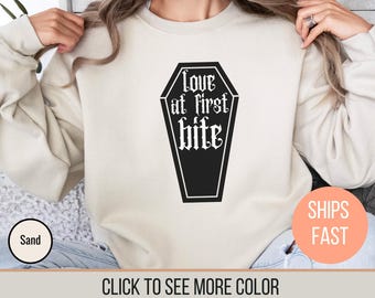 Love at First Bite Vampire Sweatshirt, Mystic Falls TVD Fan Gift