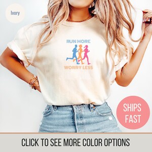 Run More Worry Less Shirt Running Clothes Track and Field Marathon Runner Gift Casual Jogging Apparel Trail Running Tee Running Shirt