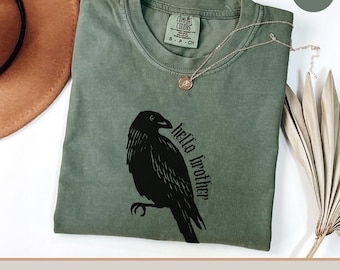 Camiseta "Hola Hermano Vampiro Místico", camiseta vintage de Mystic Falls, camiseta de vampiro, amante de los vampiros, fan de TVD, regalo de Halloween, fan de los vampiros