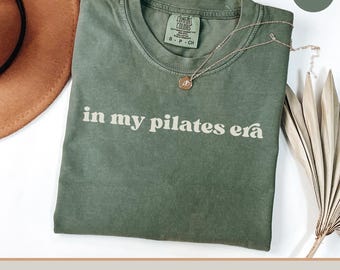 In My Pilates Era Comfort Colors T-Shirt, lustiges Workout-T-Shirt