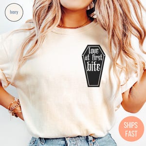 Love at First Bite Vampire Mystic Shirt, Vintage Mystic Falls Shirt, Vampire Shirt, Vampire Lover, TVD Fan, Gift For Halloween, Vampire Fan