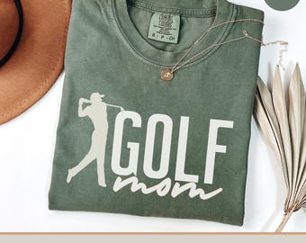 Comfort Colors Golf Mom Shirt, Unisex Tee