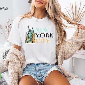 New Yorker T-Shirt New York Urlaub Freiheitsstatue Shirt I Love New York Retro Brooklyn Shirt T-Shirt NYC Tee New York Trip